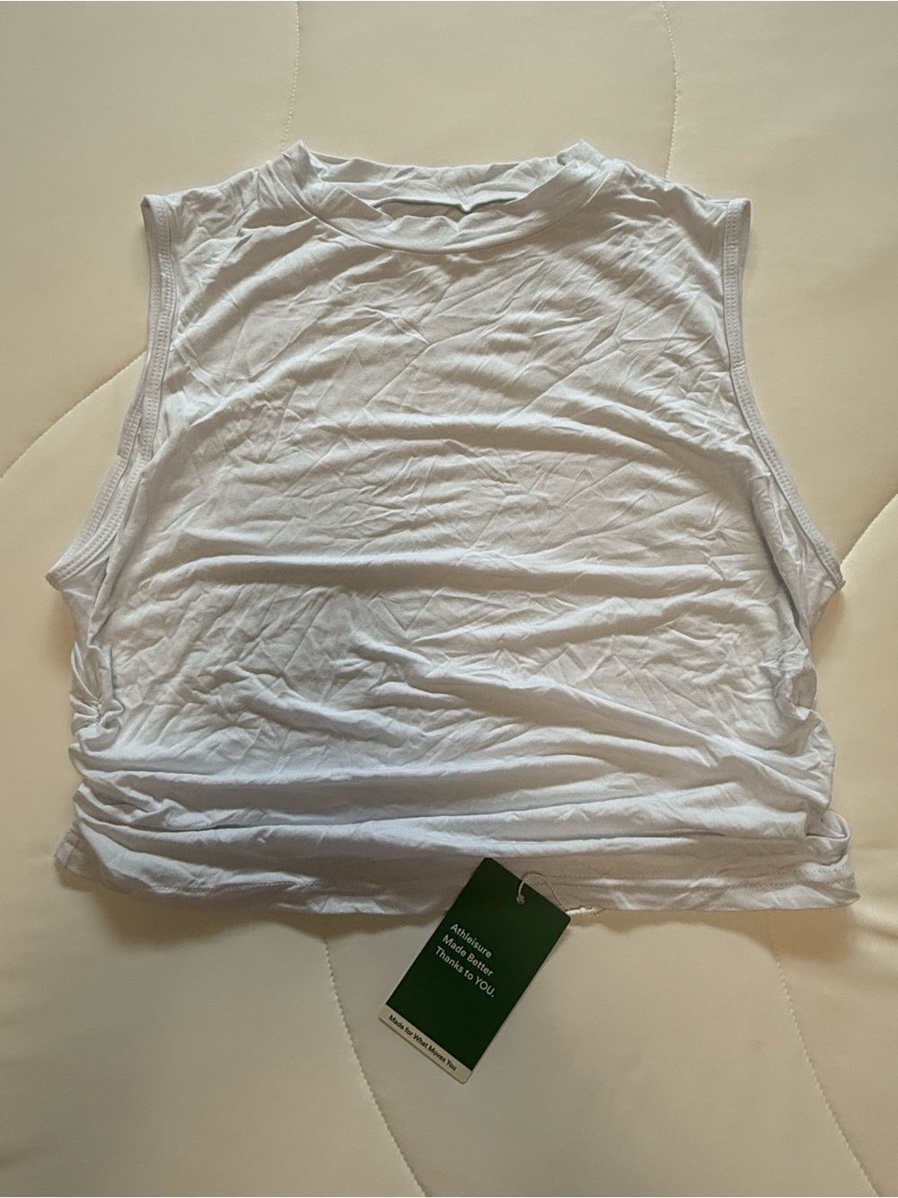 HALARA White Sleeveless Crop Tank